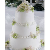 fondant tiered wedding cake