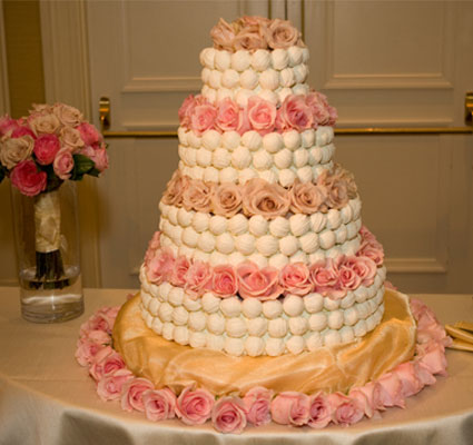 Cake bite wedding cake